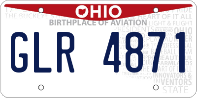 OH license plate GLR4871