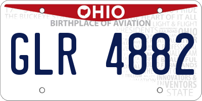 OH license plate GLR4882