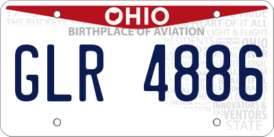OH license plate GLR4886
