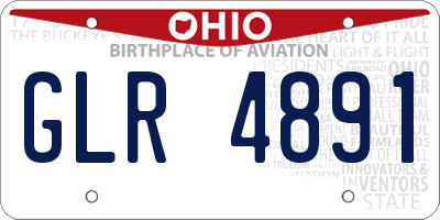 OH license plate GLR4891