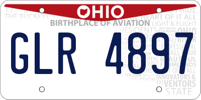 OH license plate GLR4897