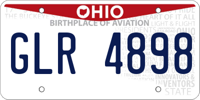 OH license plate GLR4898