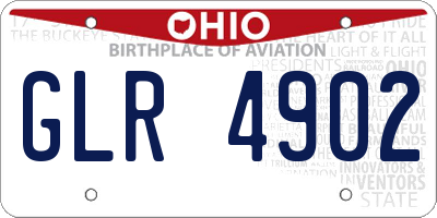 OH license plate GLR4902