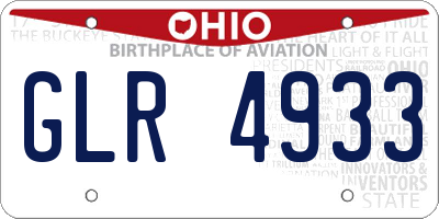 OH license plate GLR4933