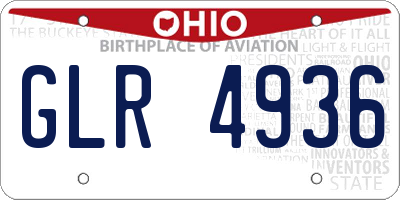OH license plate GLR4936