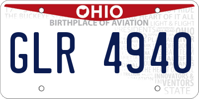 OH license plate GLR4940