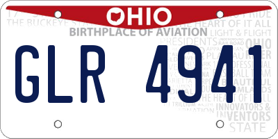 OH license plate GLR4941