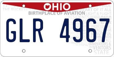 OH license plate GLR4967