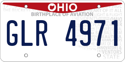 OH license plate GLR4971