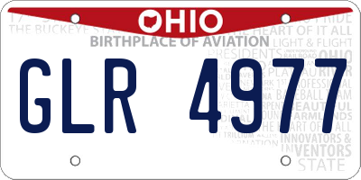 OH license plate GLR4977