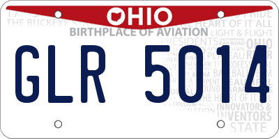 OH license plate GLR5014