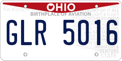 OH license plate GLR5016