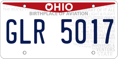 OH license plate GLR5017