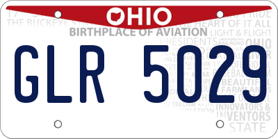 OH license plate GLR5029
