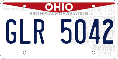 OH license plate GLR5042