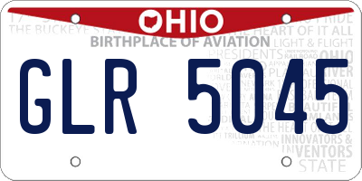 OH license plate GLR5045