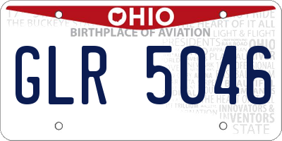 OH license plate GLR5046