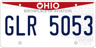 OH license plate GLR5053