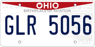 OH license plate GLR5056