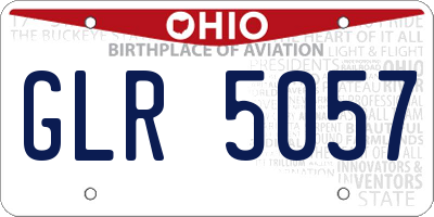 OH license plate GLR5057