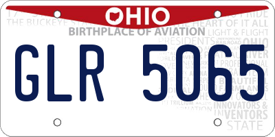 OH license plate GLR5065