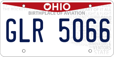 OH license plate GLR5066