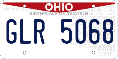 OH license plate GLR5068