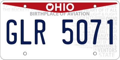OH license plate GLR5071