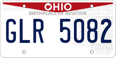 OH license plate GLR5082