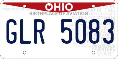 OH license plate GLR5083