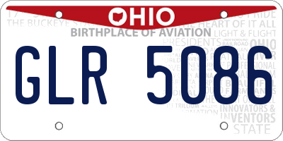 OH license plate GLR5086