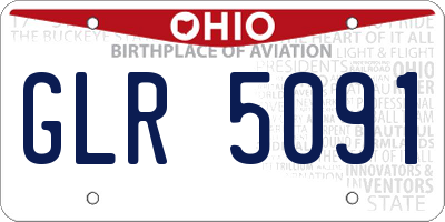 OH license plate GLR5091