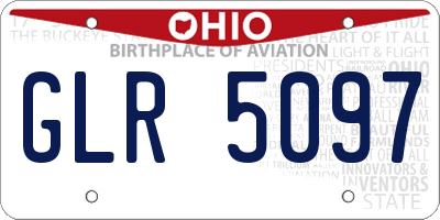 OH license plate GLR5097