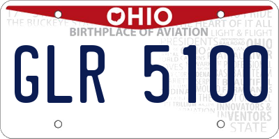 OH license plate GLR5100