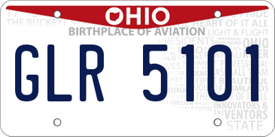 OH license plate GLR5101