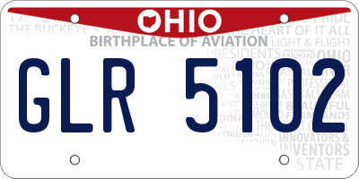 OH license plate GLR5102