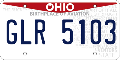 OH license plate GLR5103