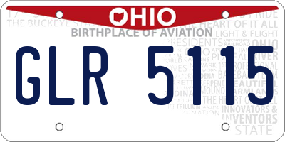 OH license plate GLR5115