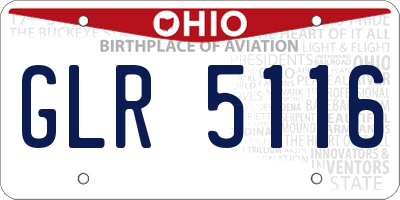 OH license plate GLR5116