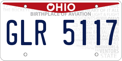 OH license plate GLR5117