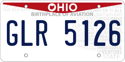 OH license plate GLR5126