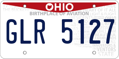 OH license plate GLR5127