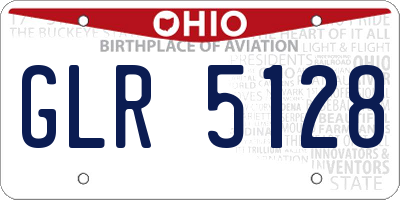 OH license plate GLR5128