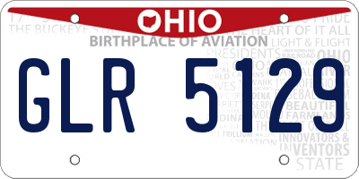 OH license plate GLR5129