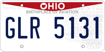 OH license plate GLR5131