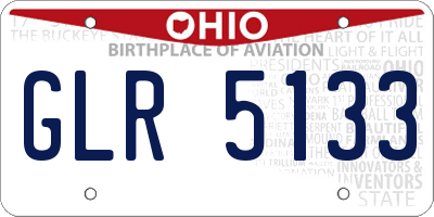 OH license plate GLR5133
