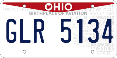OH license plate GLR5134