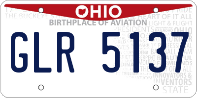 OH license plate GLR5137