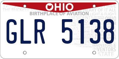 OH license plate GLR5138