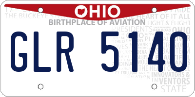 OH license plate GLR5140